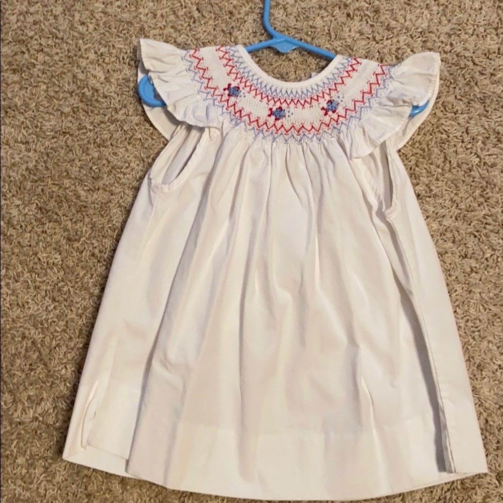 Toddler girls smocked shirt